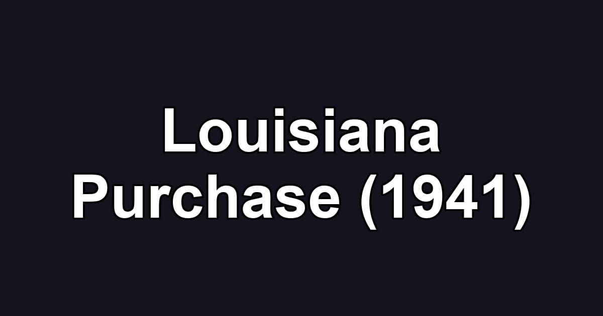 Louisiana Purchase (1941)