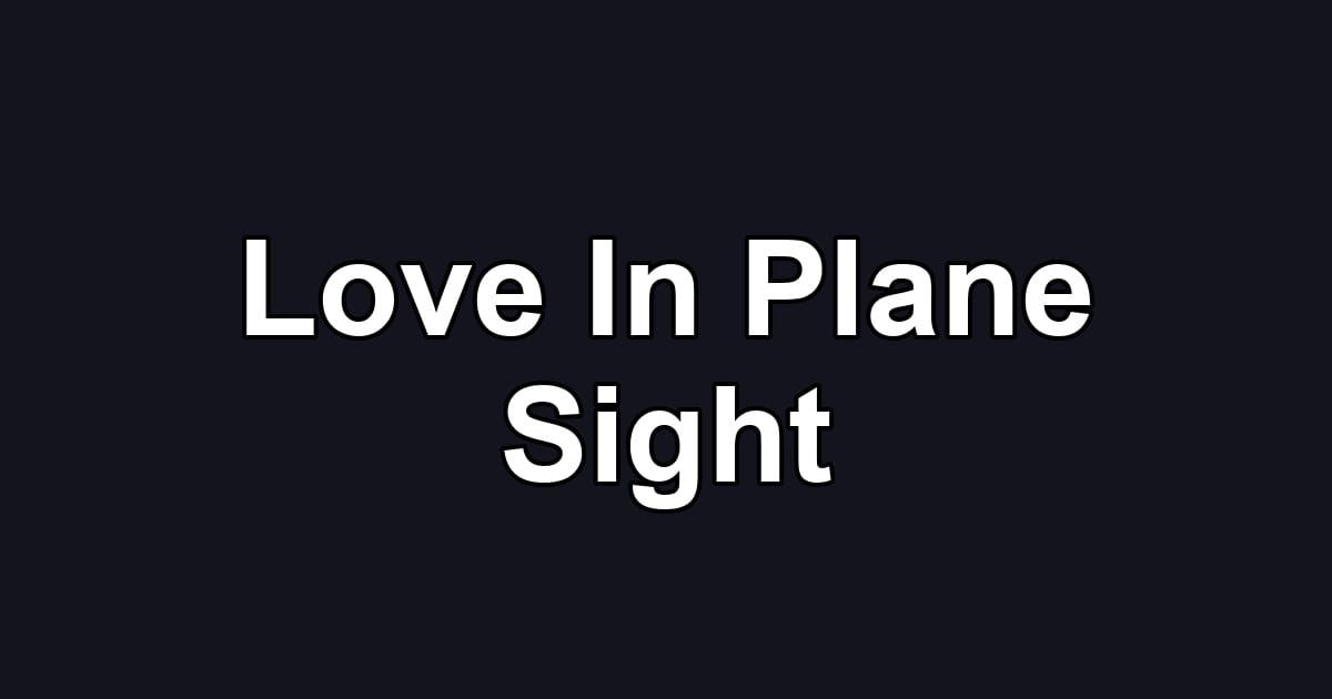 Love In Plane Sight