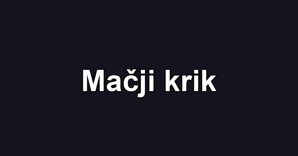 Mačji krik