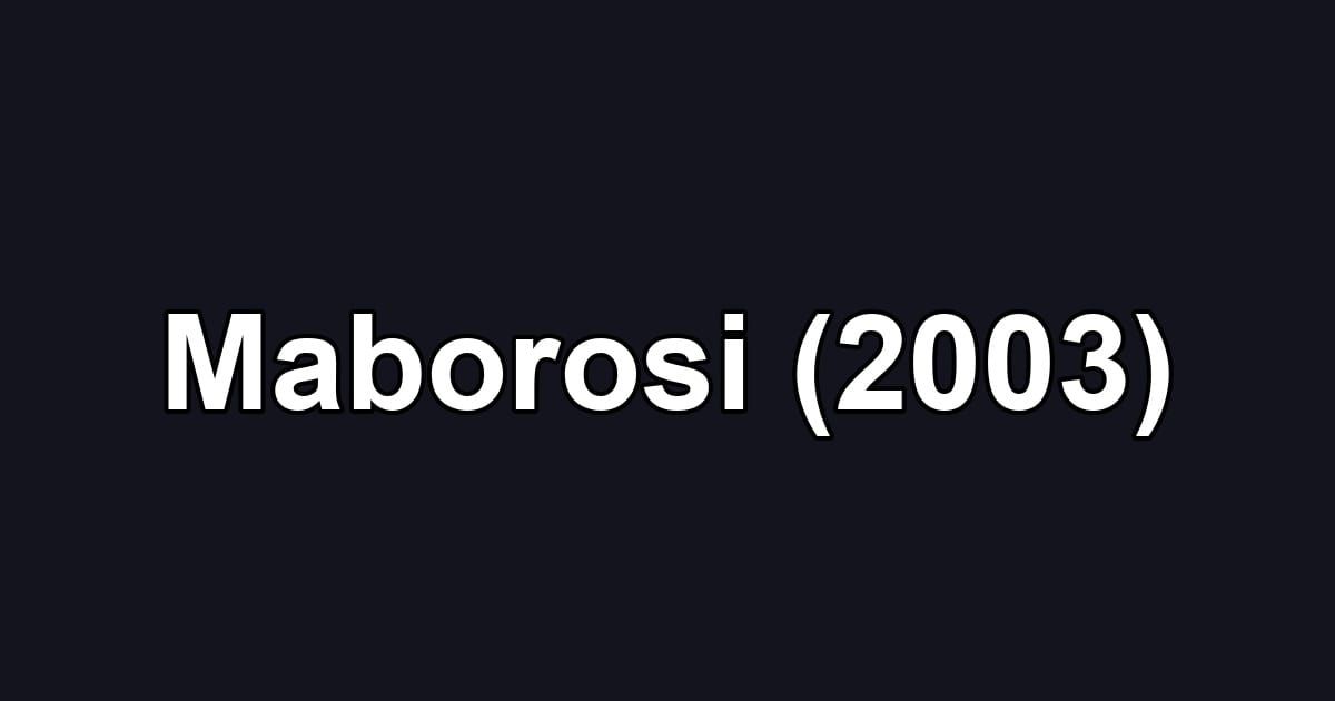 Maborosi (2003)