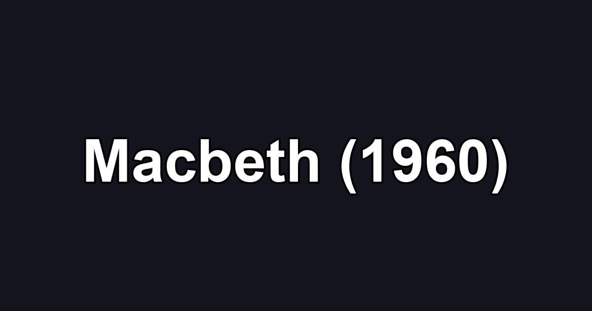 Macbeth (1960)