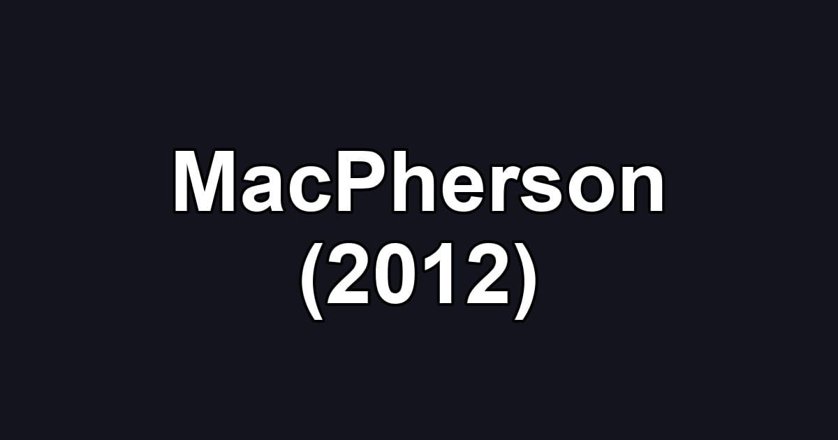 MacPherson (2012)