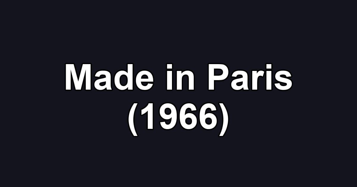 Made in Paris (1966)