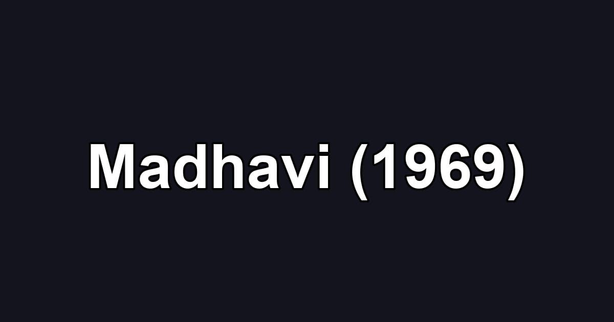 Madhavi (1969)