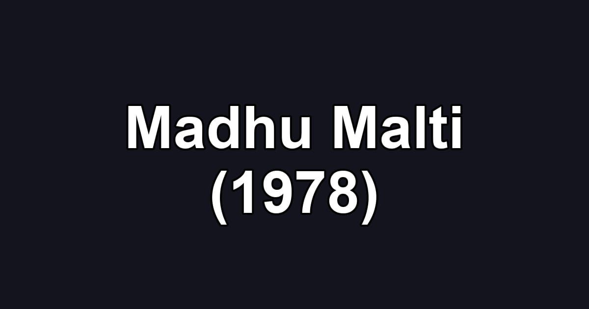 Madhu Malti (1978)