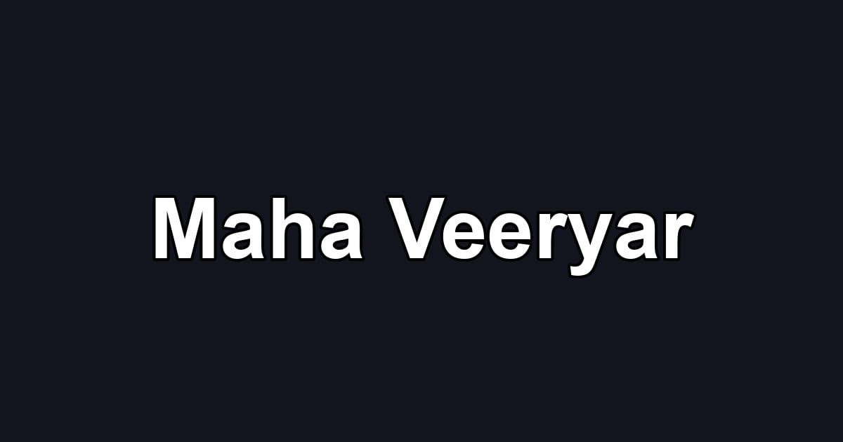 Maha Veeryar