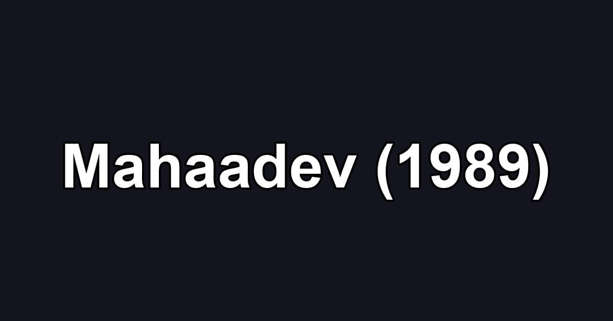 Mahaadev (1989)