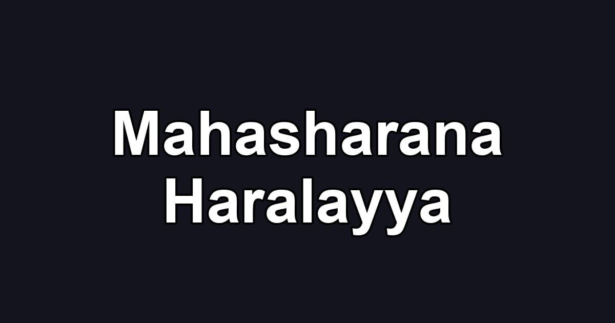 Mahasharana Haralayya