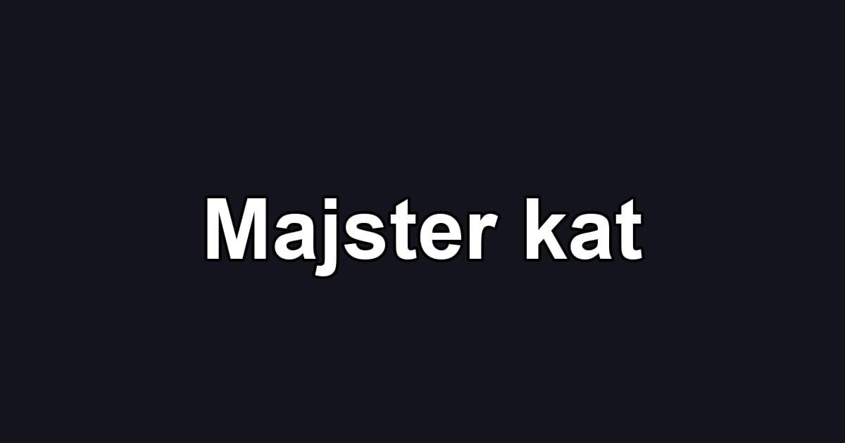 Majster kat