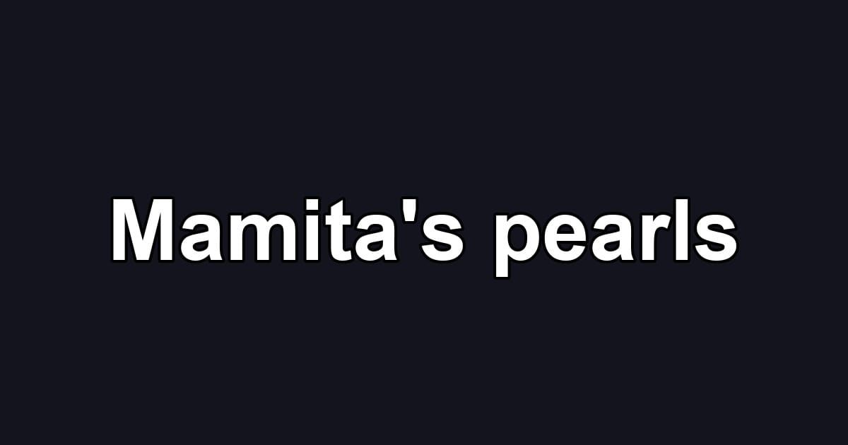 Mamita's pearls