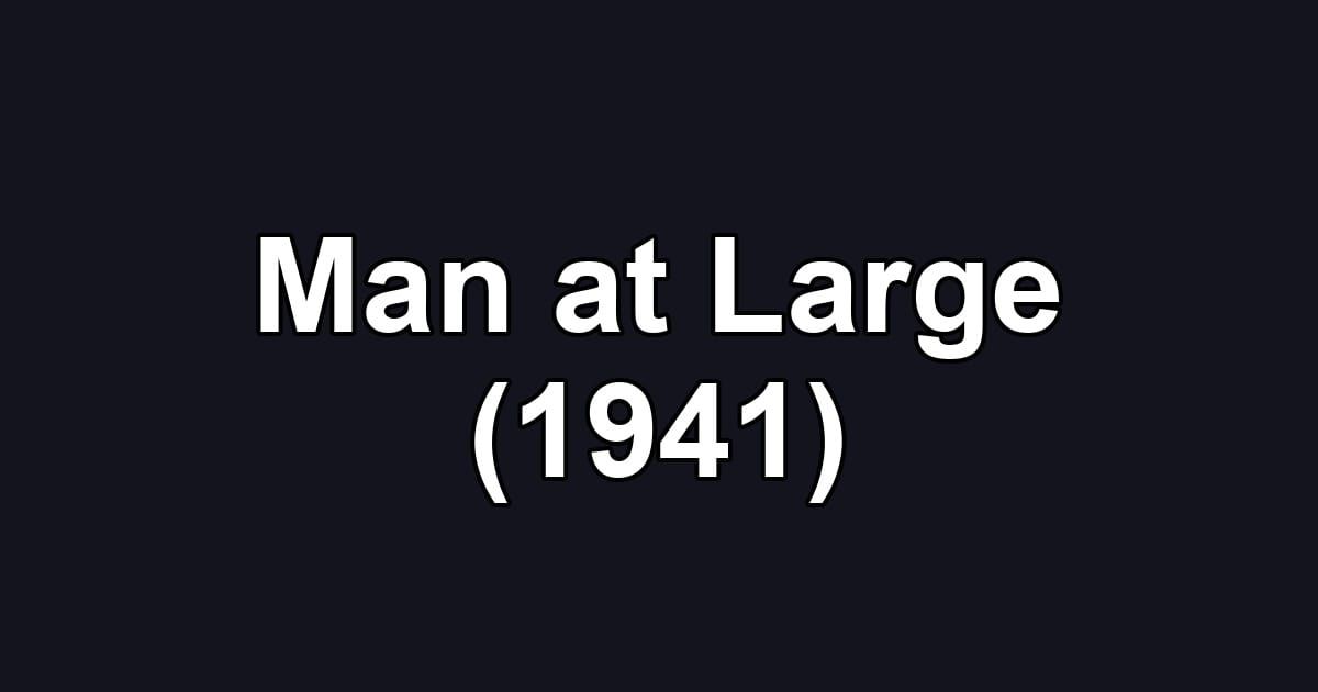 Man at Large (1941)