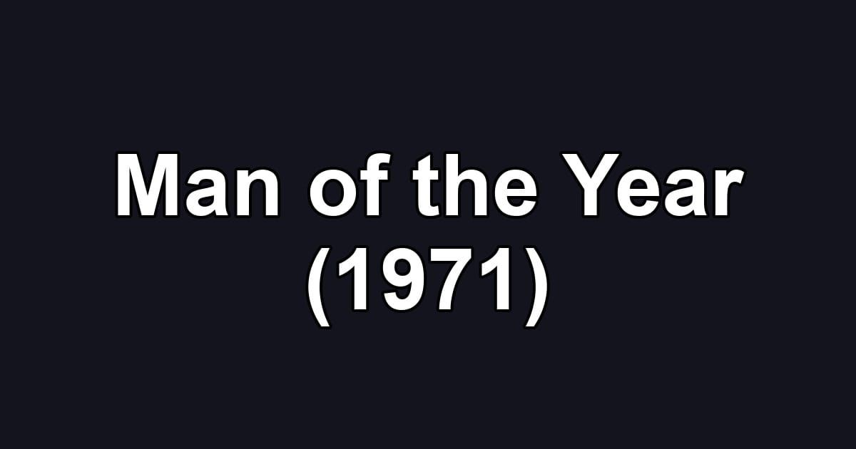 Man of the Year (1971)