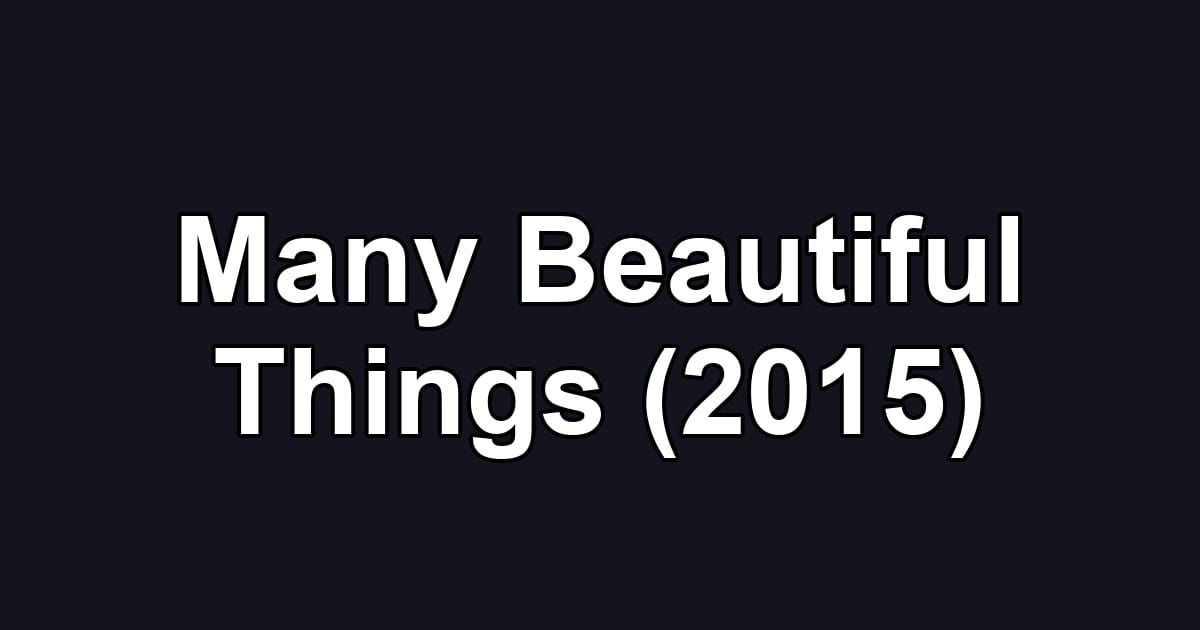 Many Beautiful Things (2015)