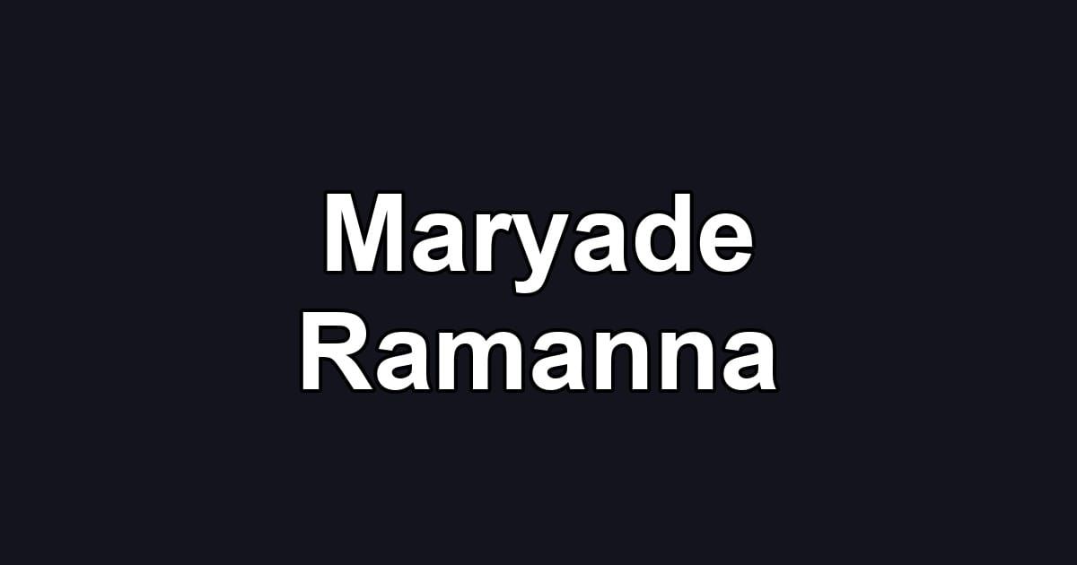 Maryade Ramanna