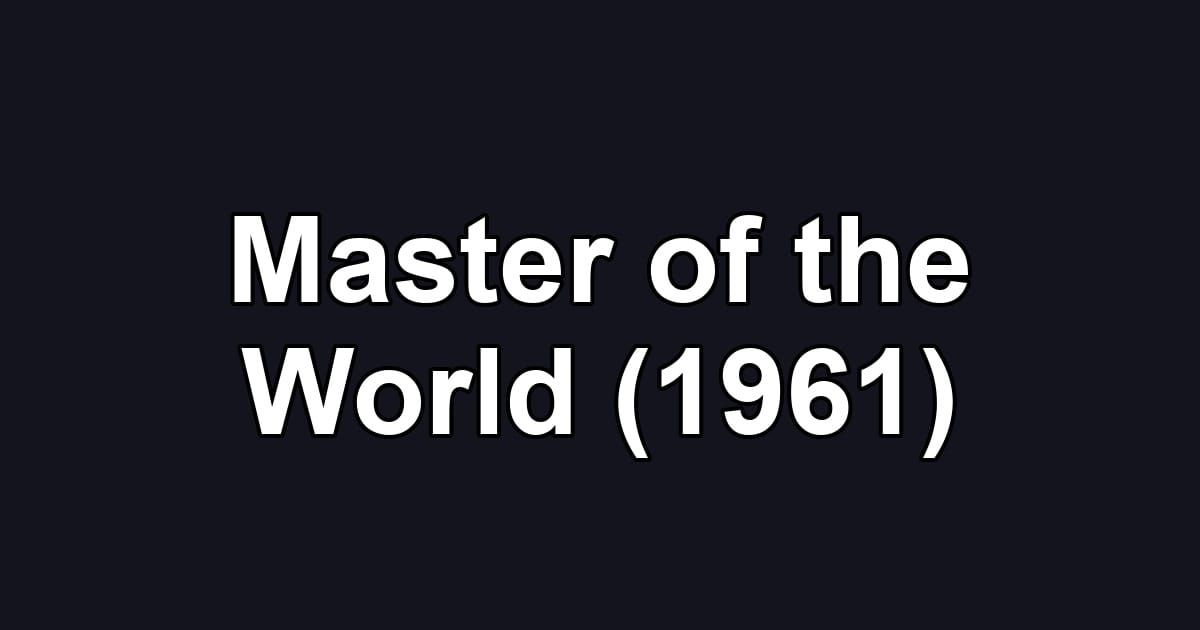 Master of the World (1961)
