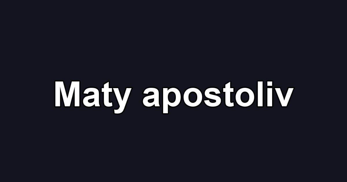 Maty apostoliv