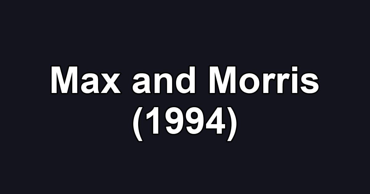 Max and Morris (1994)