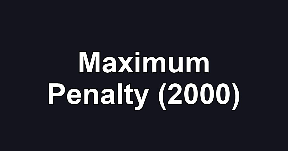 Maximum Penalty (2000)