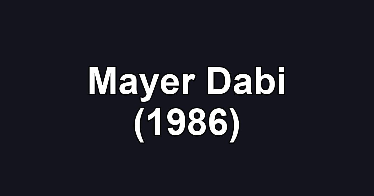 Mayer Dabi (1986)