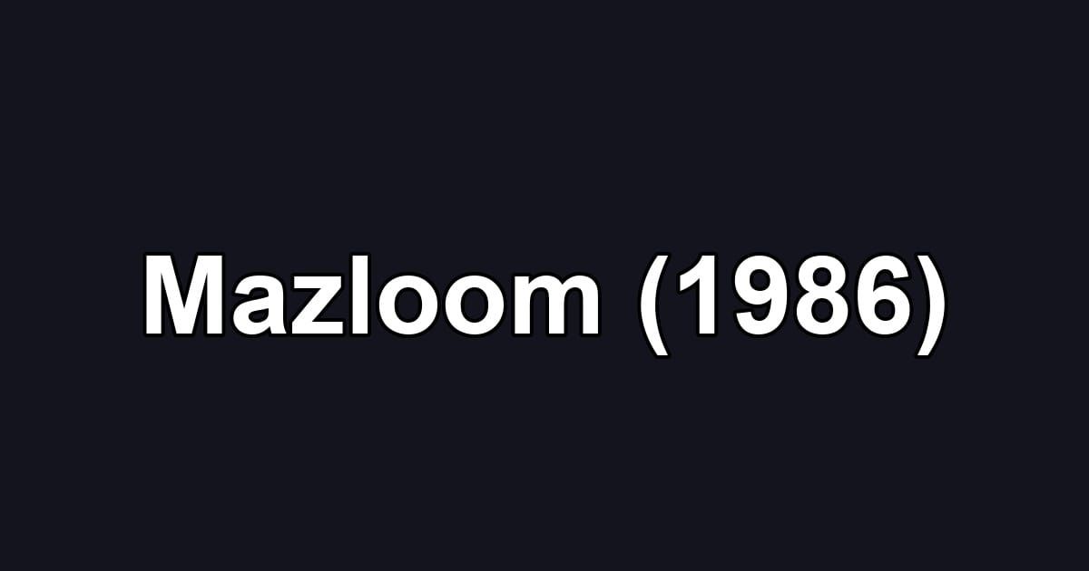 Mazloom (1986)