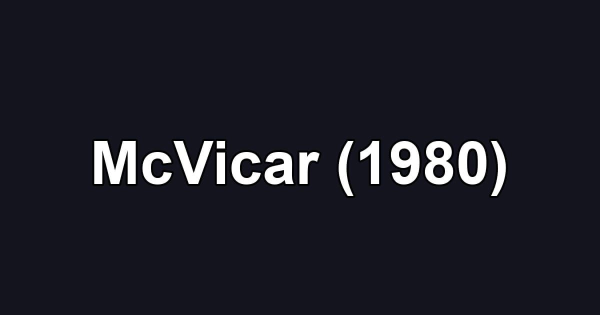 McVicar (1980)