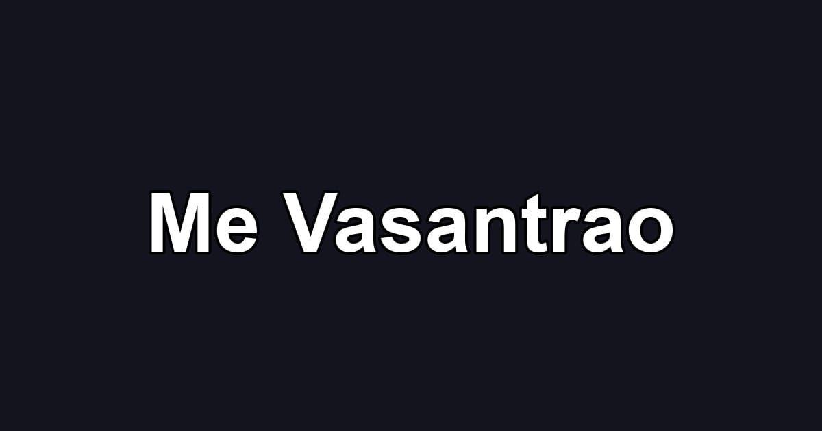 Me Vasantrao