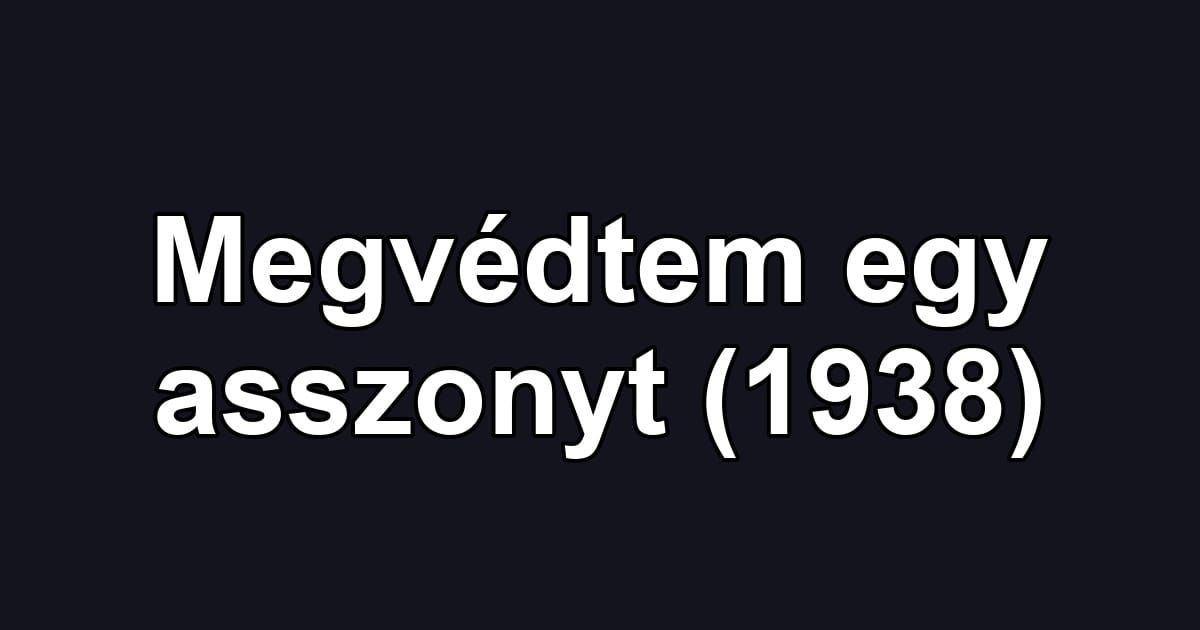 Megvédtem egy asszonyt (1938)