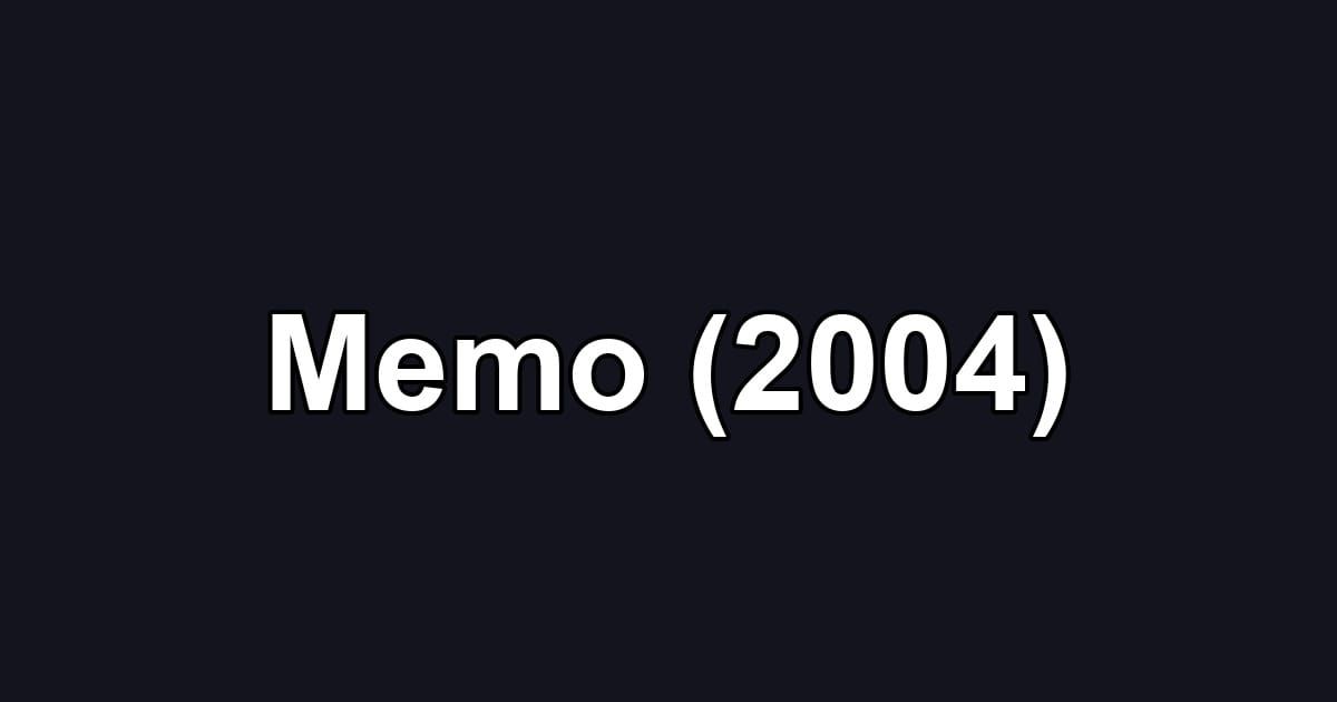 Memo (2004)