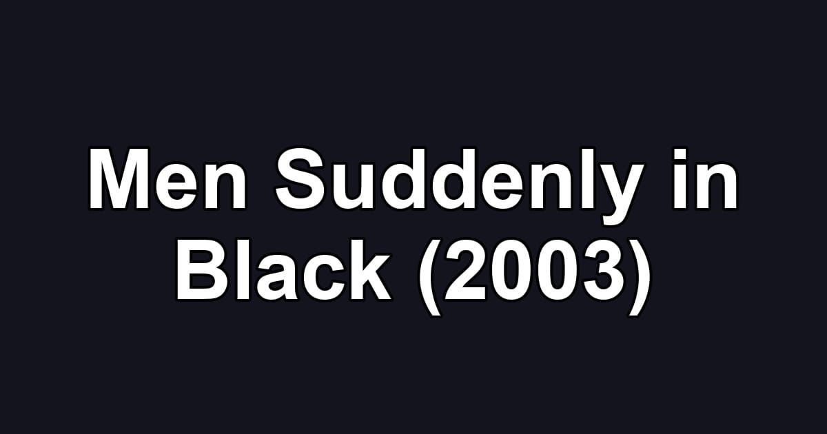 Men Suddenly in Black (2003)