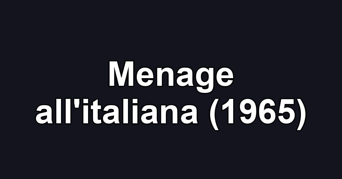 Menage all'italiana (1965)