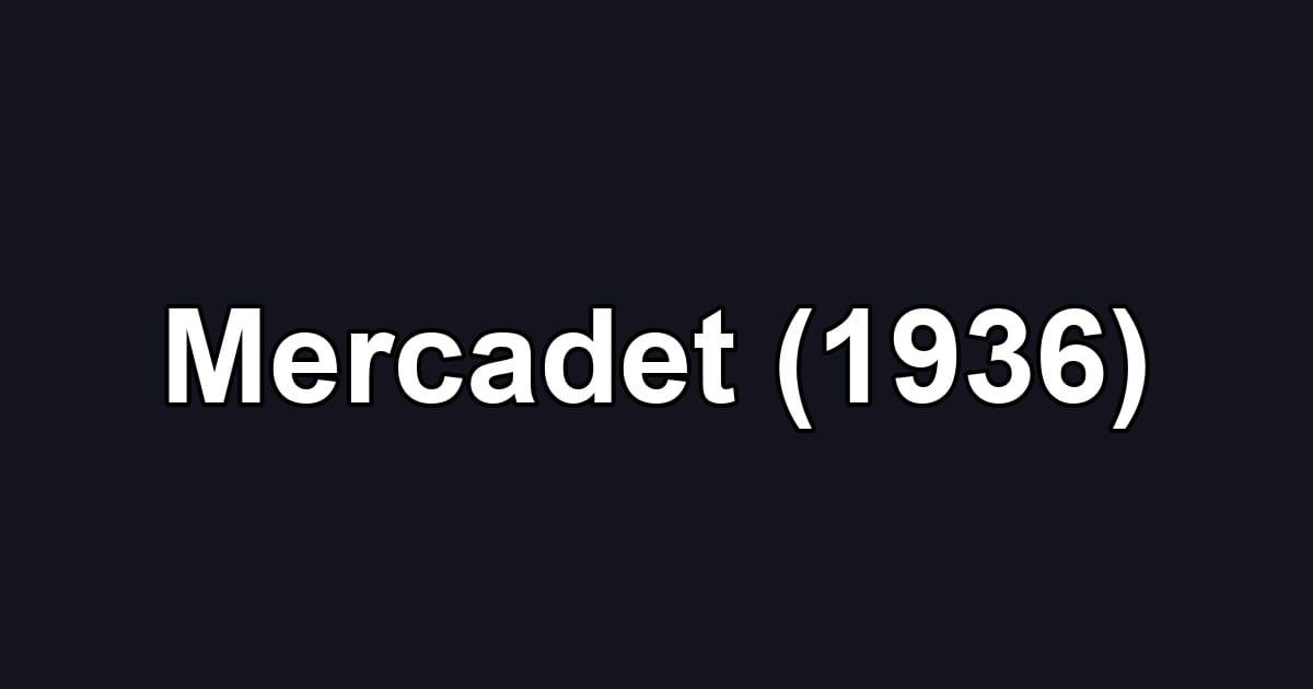 Mercadet (1936)