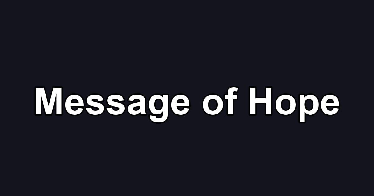 Message of Hope