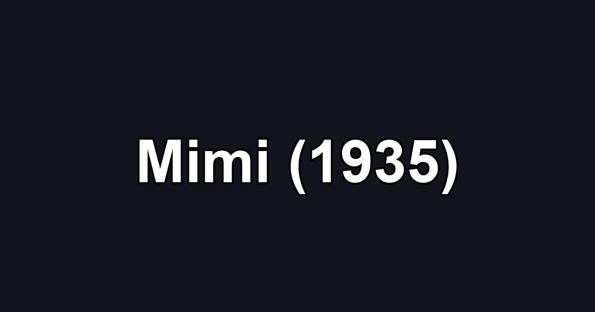 Mimi (1935)