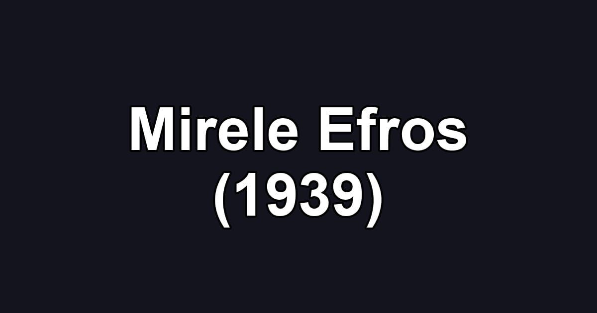 Mirele Efros (1939)