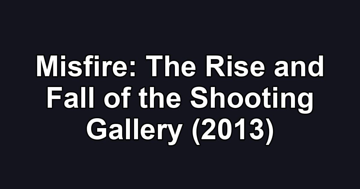 Misfire: The Rise and Fall of the Shooting Gallery (2013)