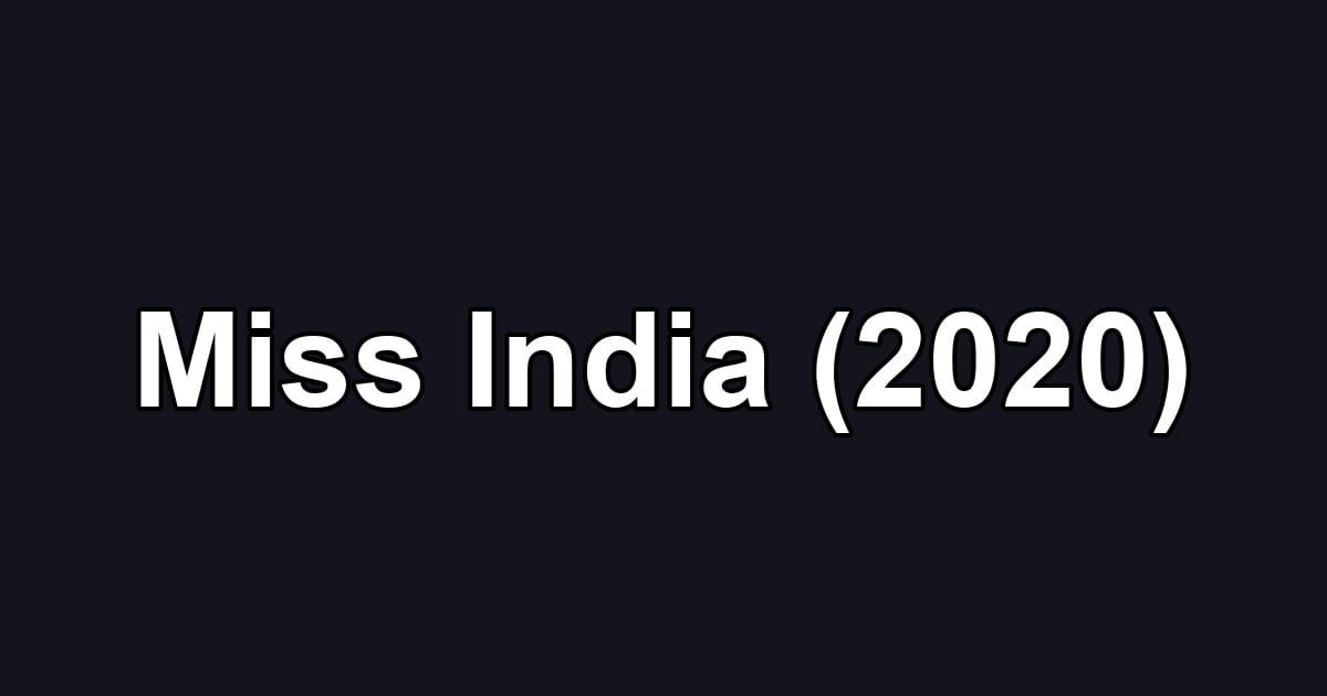 Miss India (2020)