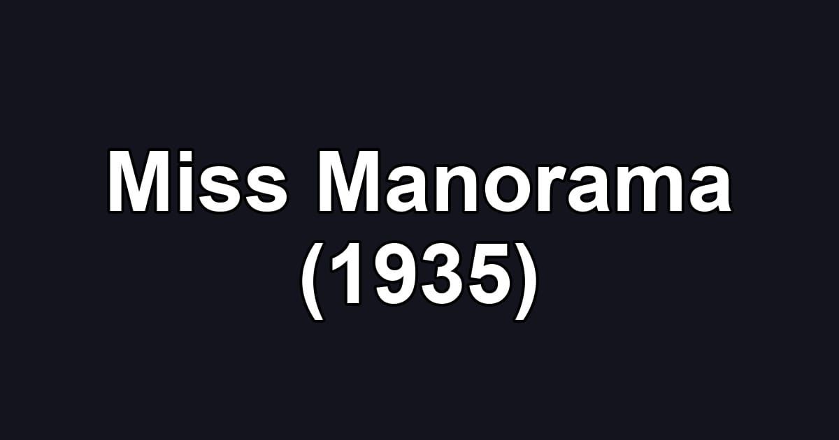 Miss Manorama (1935)