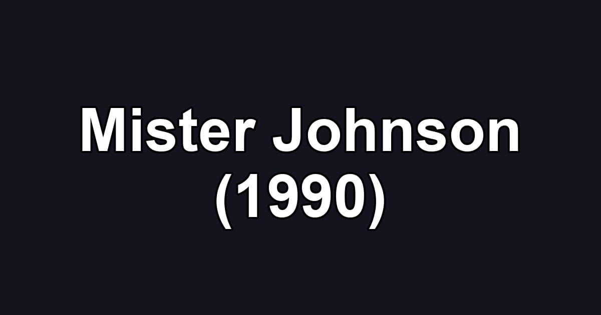 Mister Johnson (1990)
