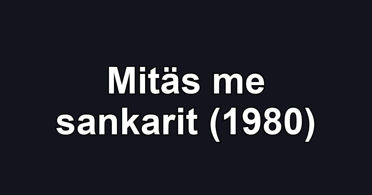 Mitäs me sankarit (1980)