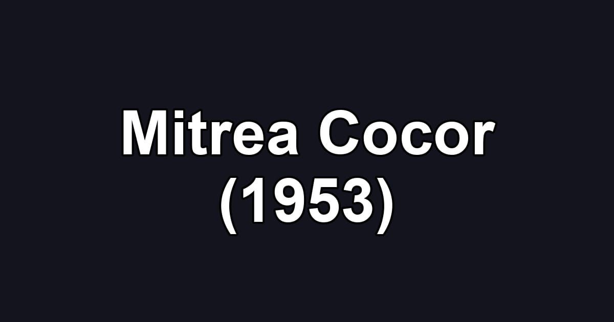 Mitrea Cocor (1953)