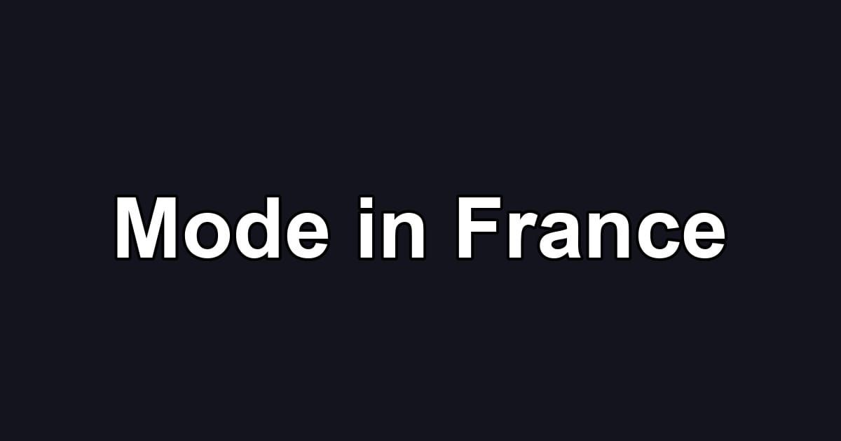 Mode in France