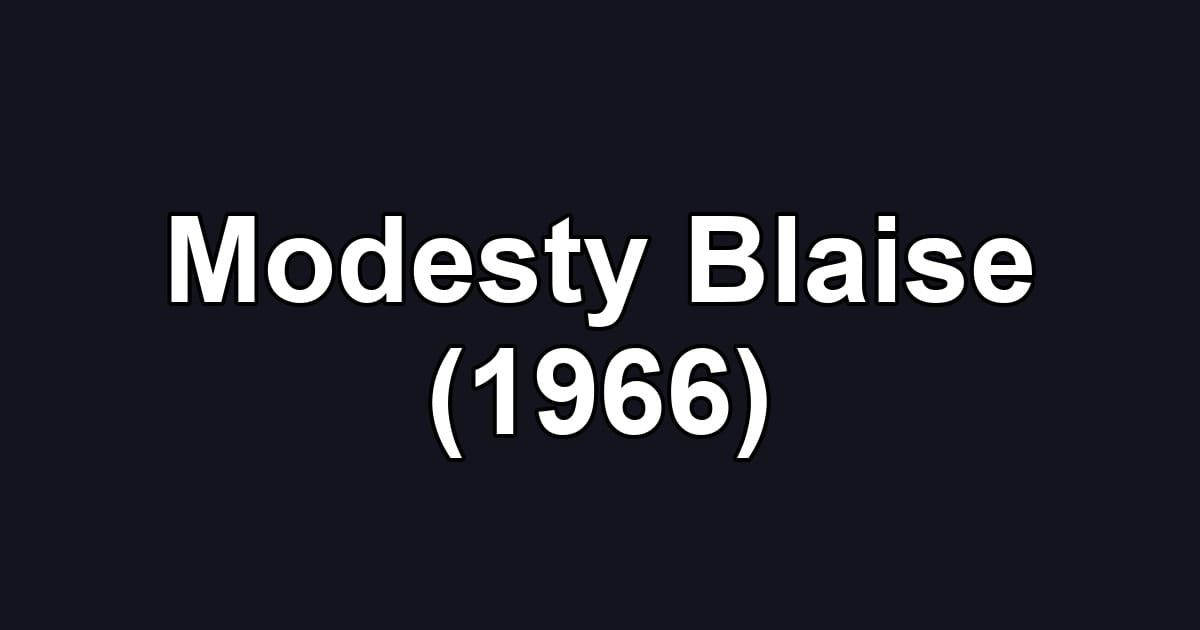 Modesty Blaise (1966)
