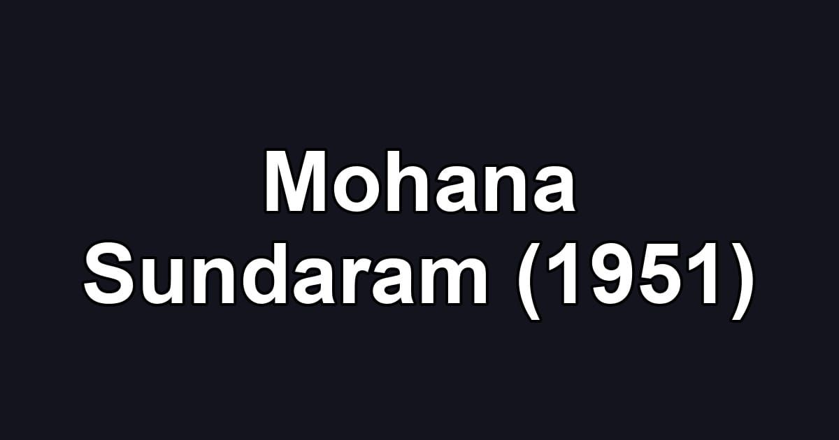 Mohana Sundaram (1951)