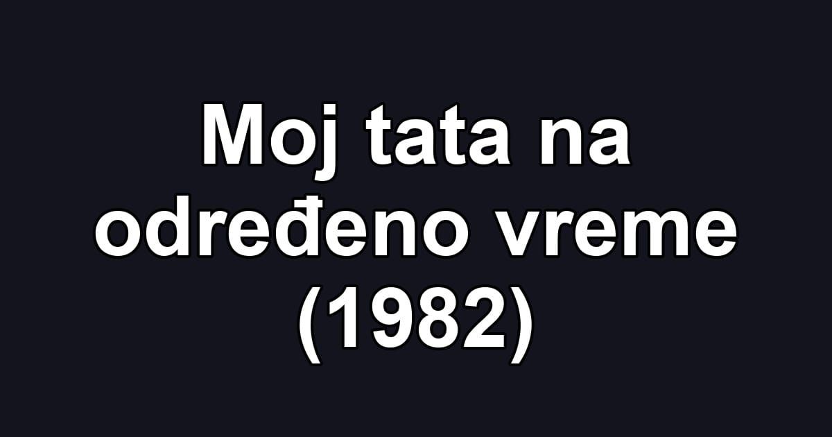 Moj tata na određeno vreme (1982)