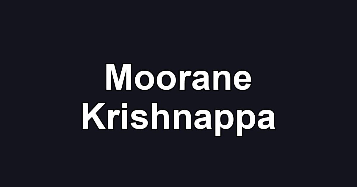 Moorane Krishnappa