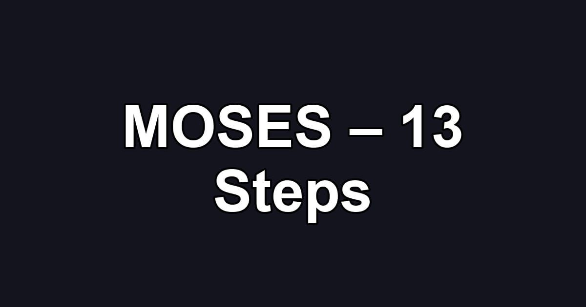 MOSES – 13 Steps