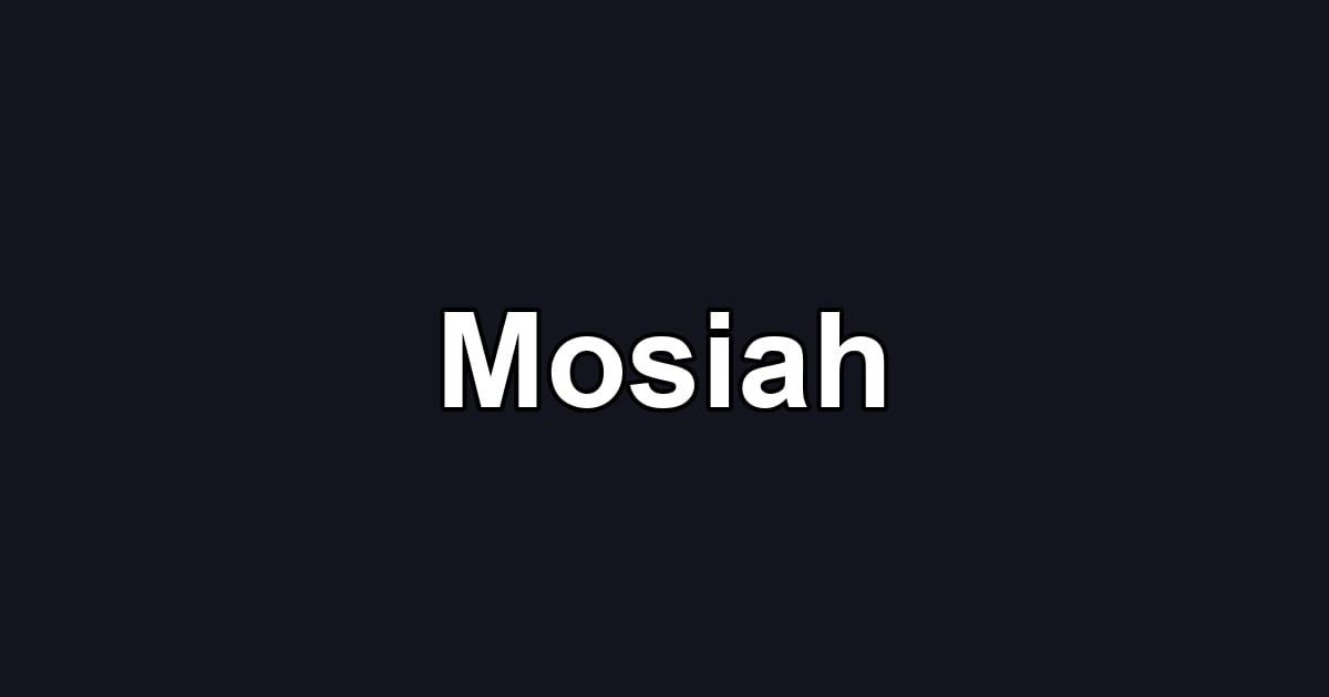 Mosiah