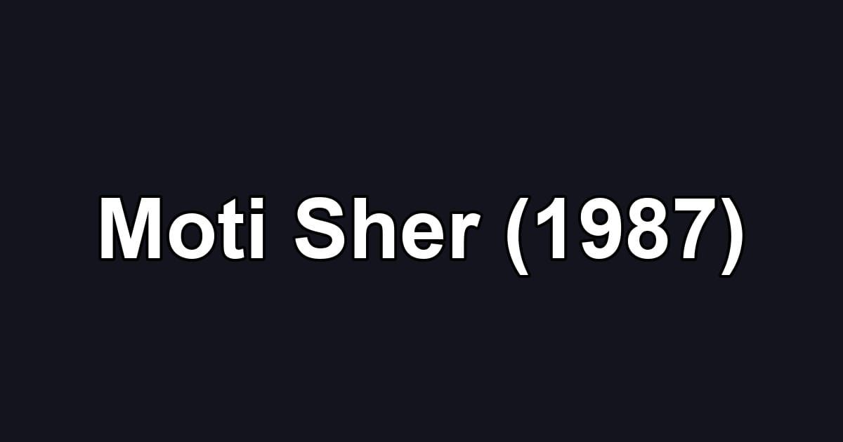 Moti Sher (1987)