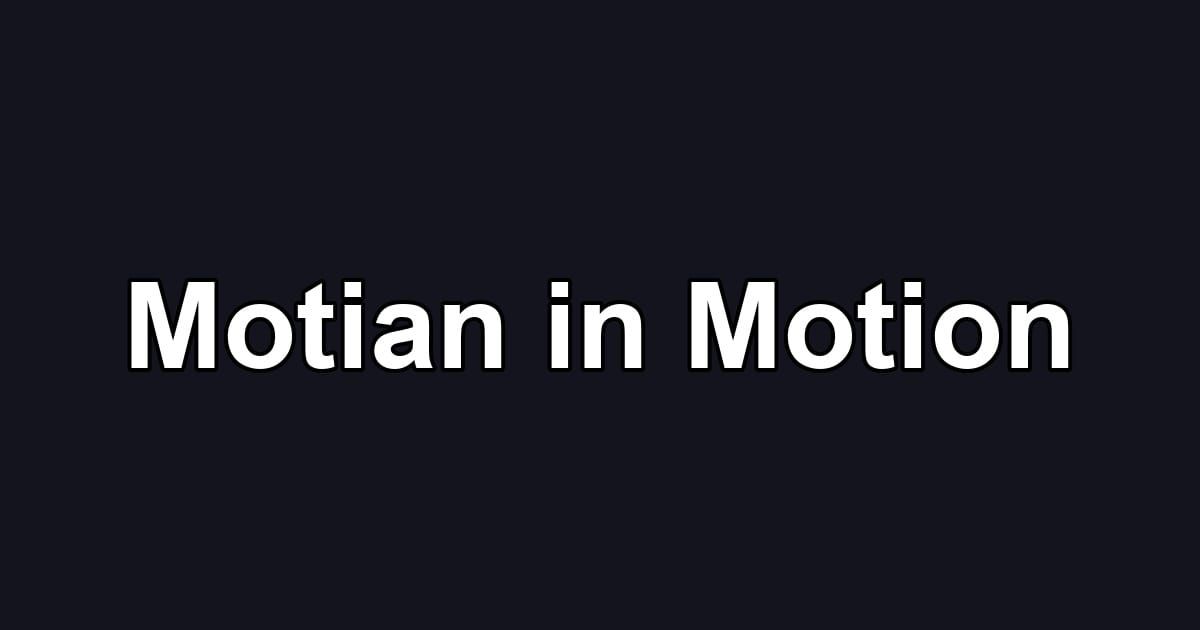 Motian in Motion