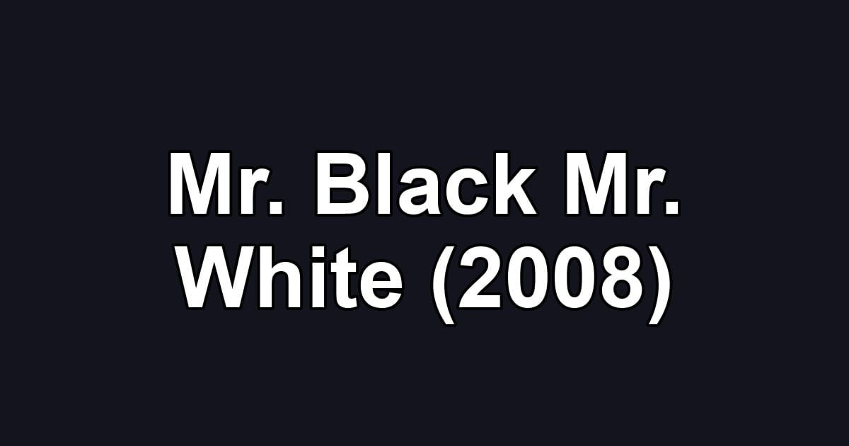 Mr. Black Mr. White (2008)